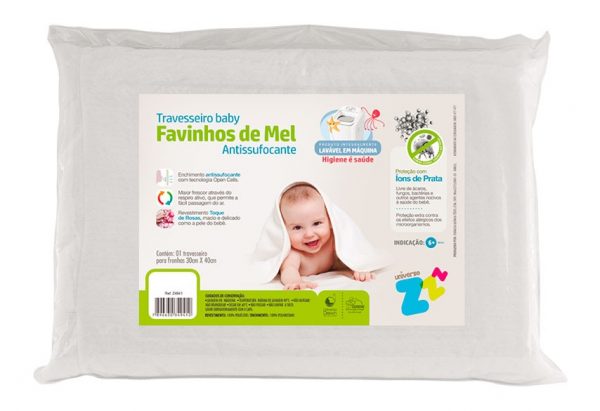 Travesseiro favinhos de mel baby antissufocante